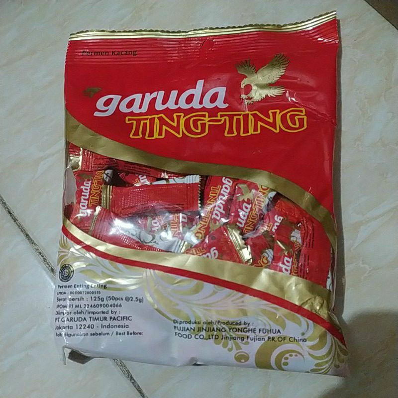 

Ting-ting 125g, Garuda permen kacang (50pc@2,5g)