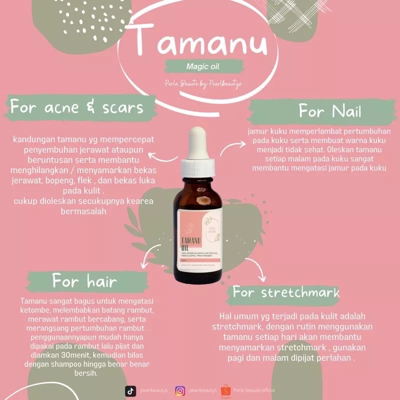 tamanu oil perle beauty Bpom