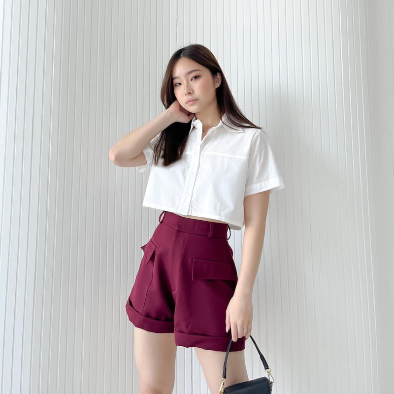 STARLA POCKET SHORTS PANTS KOREA - CELANA PENDEK WANITA SUPER COMFY - CELANA PENDEK SPORTY - CELANA PENDEK SANTAI - HADIAH / KADO ULTAH CEWEK