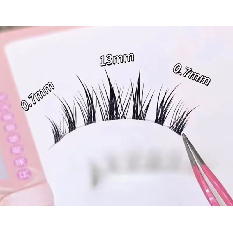 E12 - FAIRY LASHES - MAKEUP Handmade - Natural Japan Eyelash Fairy Extension Lashes Makeup Tools  THAILAND KOREAN MAKEUP LOOK - Professional Eyelash Extension Spike Lashes Fluffy Eyelash Kit for Beauty Makeup