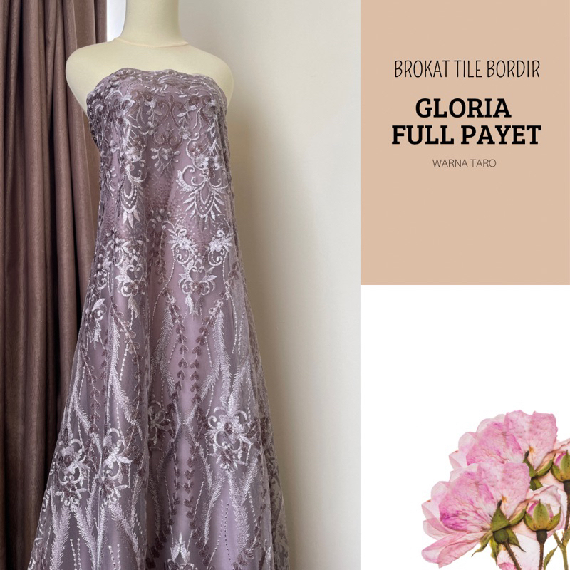 Bahan Kebaya Brukat Tile Mutiara Bordir Payet SALE Last Stock Murah