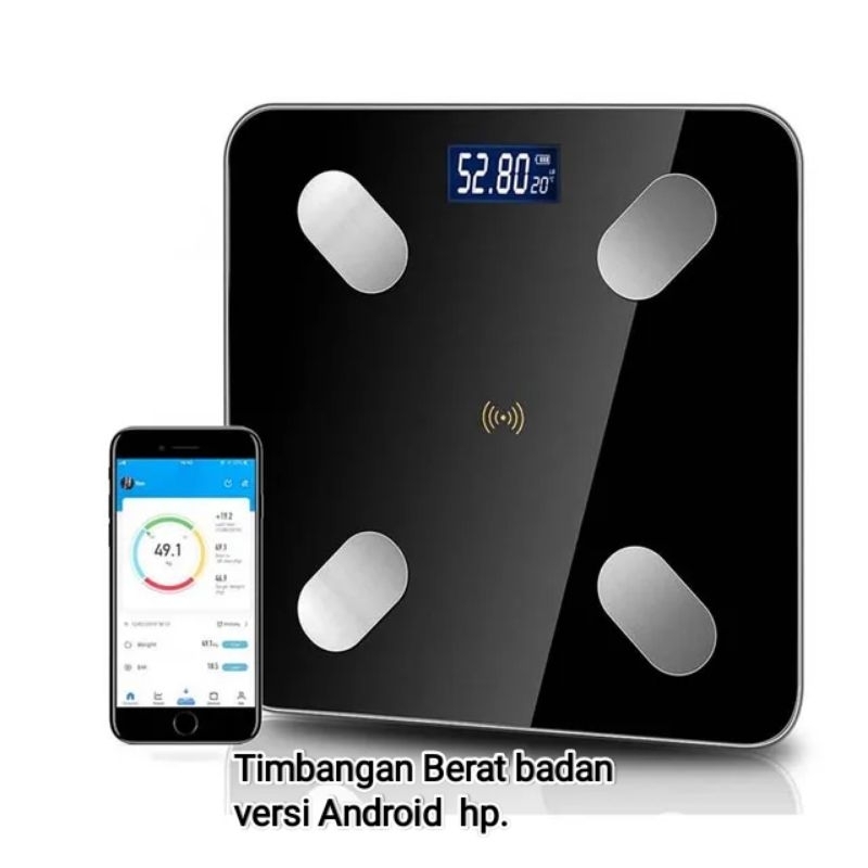 Timbangan Badan Digital Conect Bluetooth Smart Scale Kaca Tempered