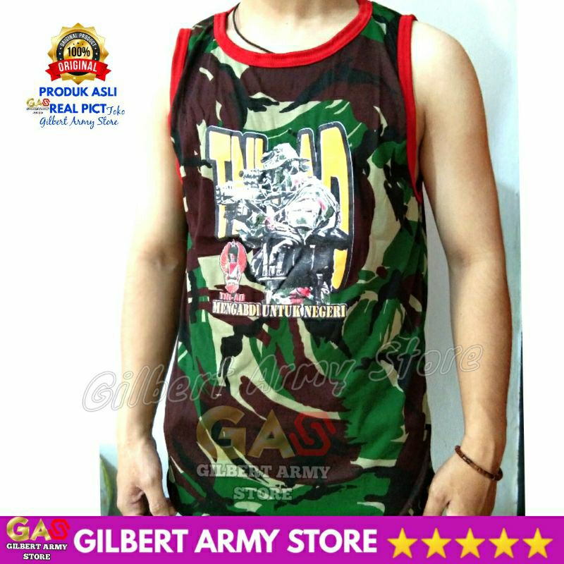 Singlet Loreng Pria Low Cut Malvinas TNI AD Gambar  GILBERT ARMY STORE Sniper Indonesia