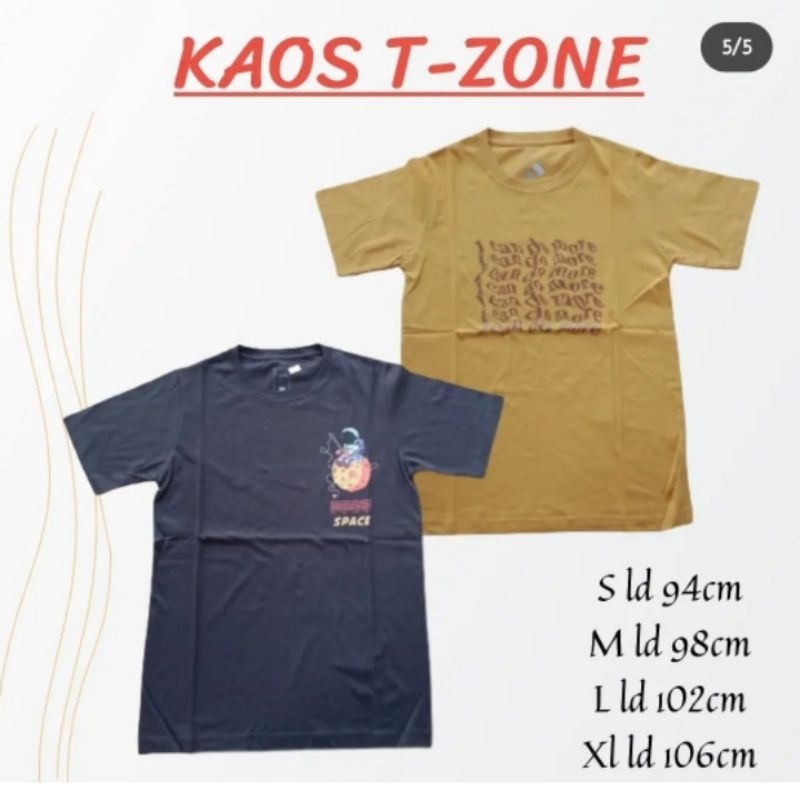 kaos t-zone cowok dewasa