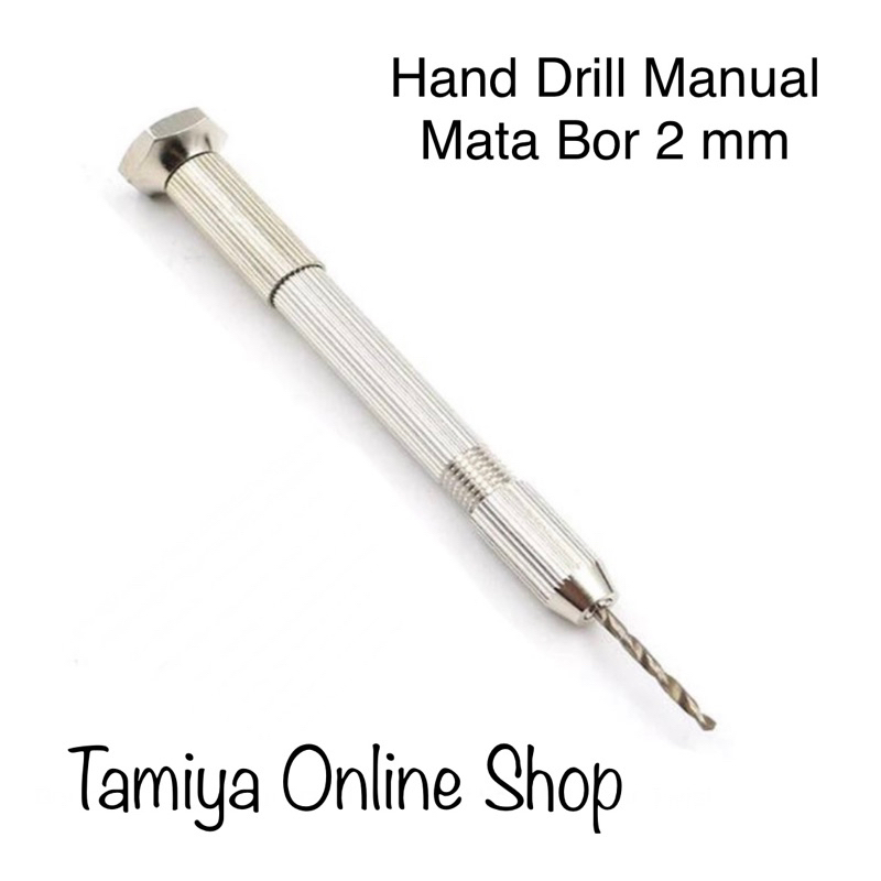 Bor Tangan Mini Manual Mini Pen Bor Hand Drill Manual Mata Bor HSS 2 mm