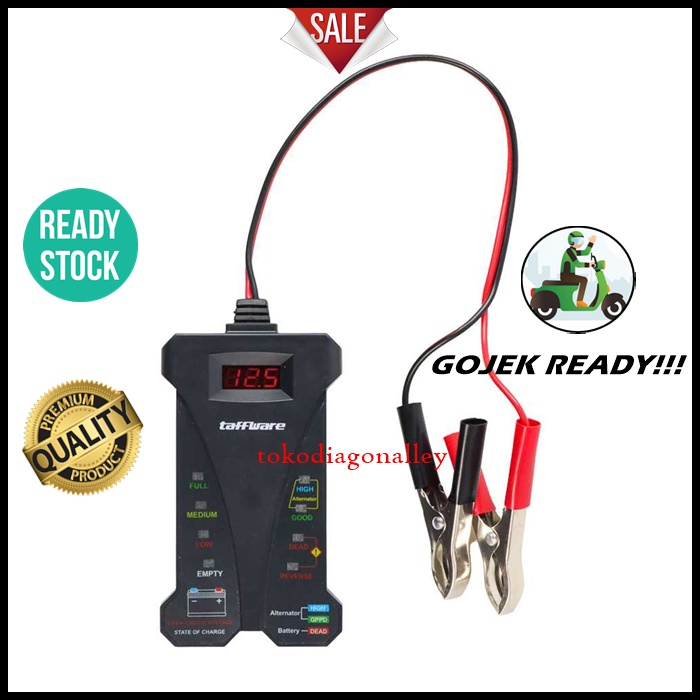 Tester Aki Digital Alat Cek Aki Mobil Motor Digital Accu Tester Voltmeter Analyzer Stroom Aki