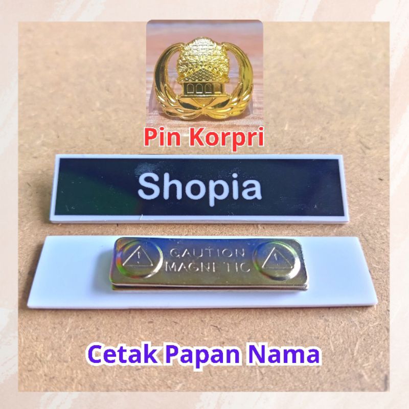 Cetak Papan Nama // PIN Korpri