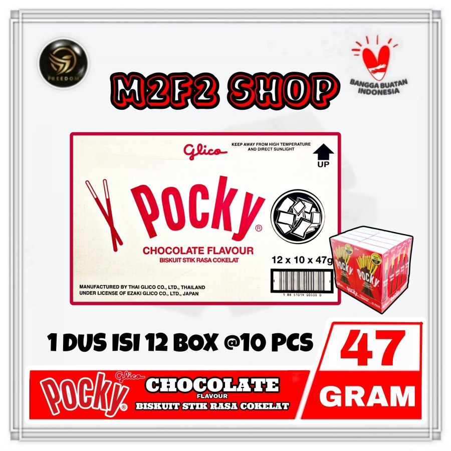 

Glico Pocky Biskuit Cokelat Original Stik | Chocolate Flavour - 47 gr (Kemasan Karton)