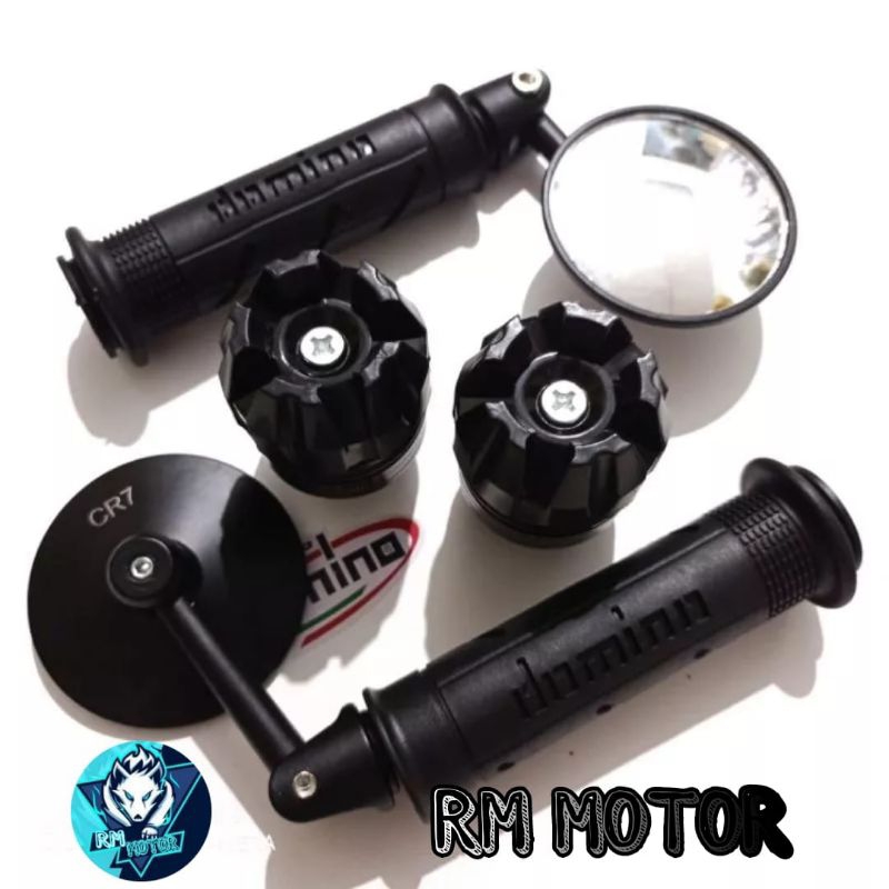 PAKET MURAH 3 IN 1 PAKET SPION BULAT CNC PLUS HANDGRIP DOMINO &amp; JALU AS RODA