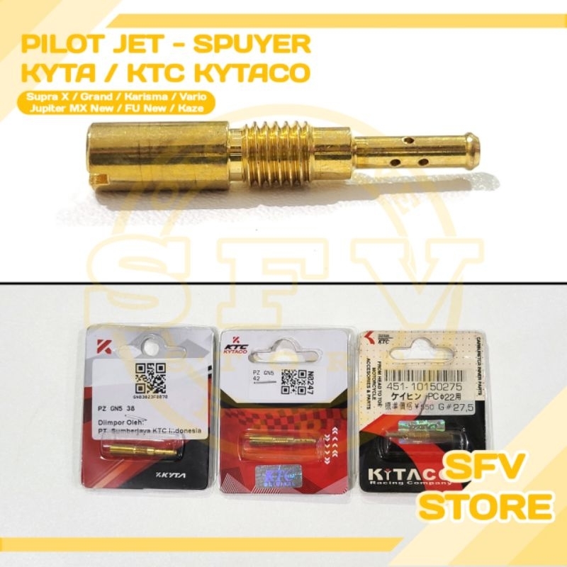 Pilot Jet Grand / Supra / Supra X 125 / Blade / Revo / Jupiter MX New KTC KYTACO