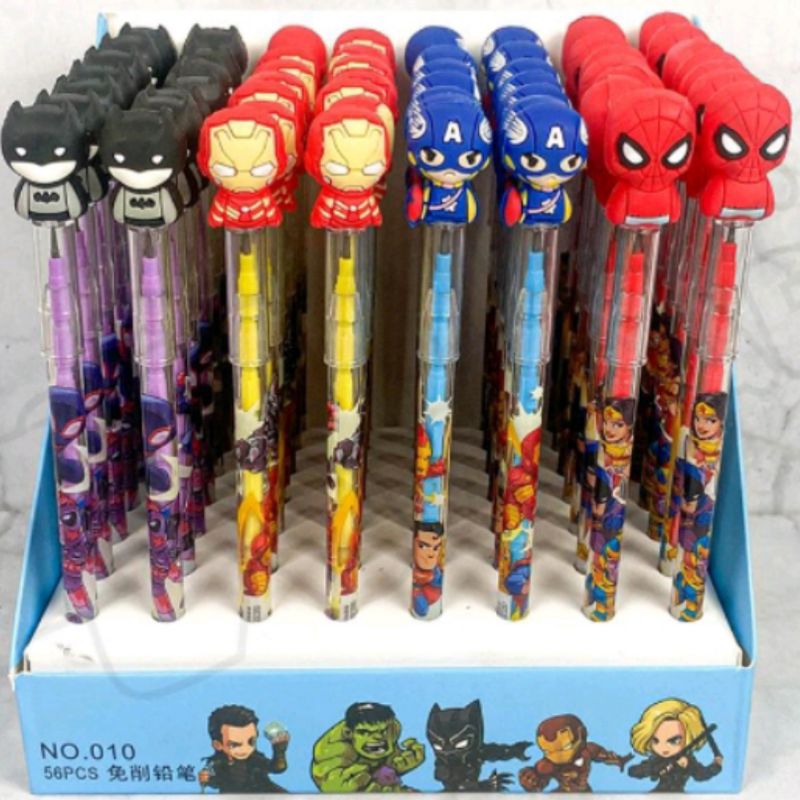 

Pensil cabut frozen, super hero (1 pcs) / Pensil susun sambung frozen, super hero / Pensil bongkar pasang super hero, frozen