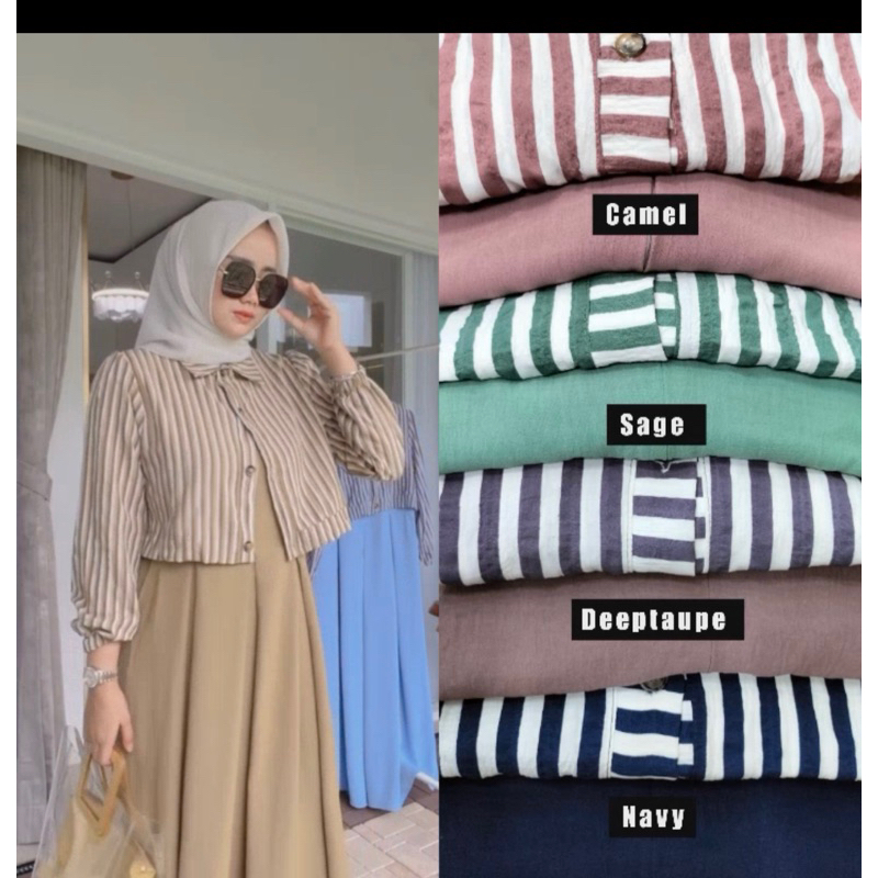 SETELAN SALUR AURA  DRESS + INER PISAH LD 115