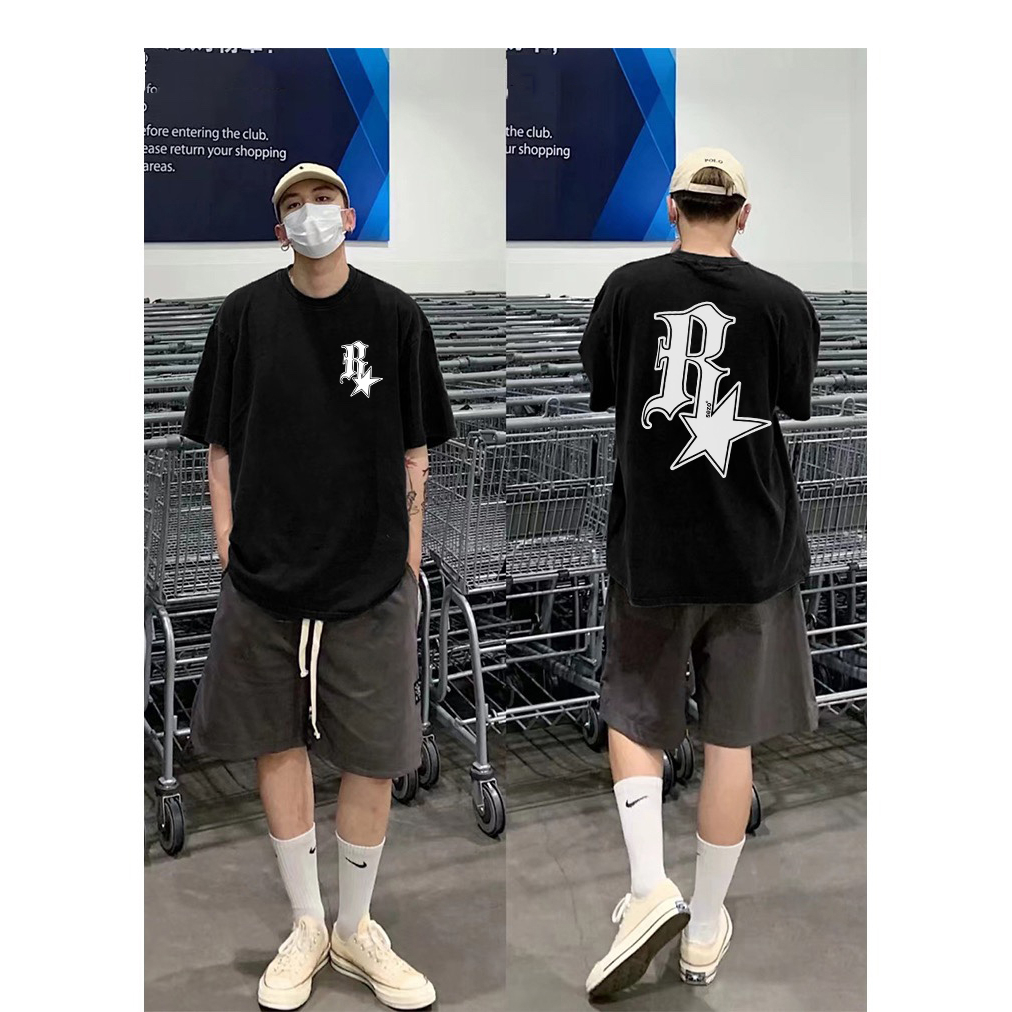 RDGF kaos cowok keren  Kaos premium Kaos Print Depan dan Belakang kaos pria keren hitam PRIA &amp; WANITA (UNISEX)/A0618