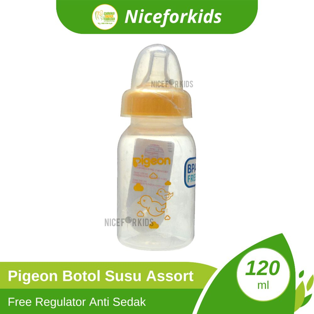 Pigeon Botol Susu Assort Free Regulator Anti Sedak 120ml / Botol Susu Bayi