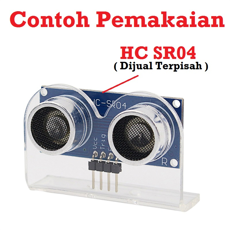 [HAEBOT] Ultrasonic Sensor Bracket Holder Mata Tempat Sensor HC-SR04 Shield Pelindung HC SR04 Akrilik