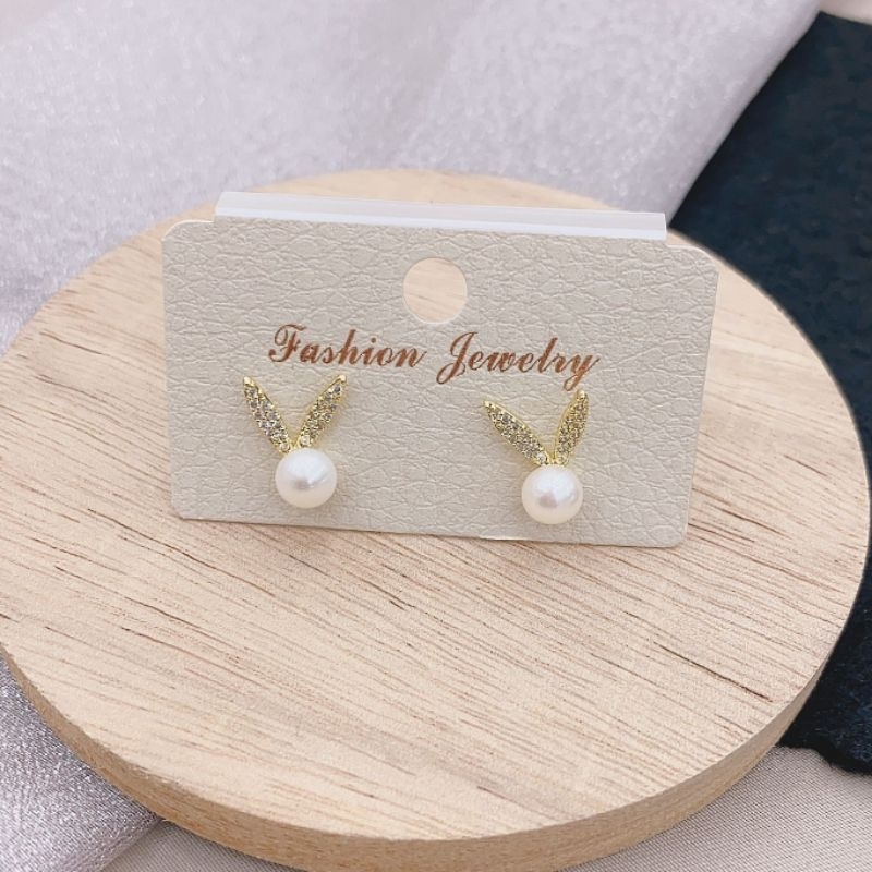 Anting Silver925 perak Anting zircon mata tanam Kilau mirip emas asli Premium Quality  Anti Karat Anti Alergi Earring at043