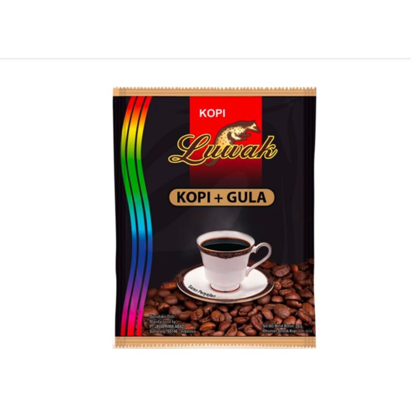 

Kopi luwak Hitam + Gula renceng isi 16 sachet
