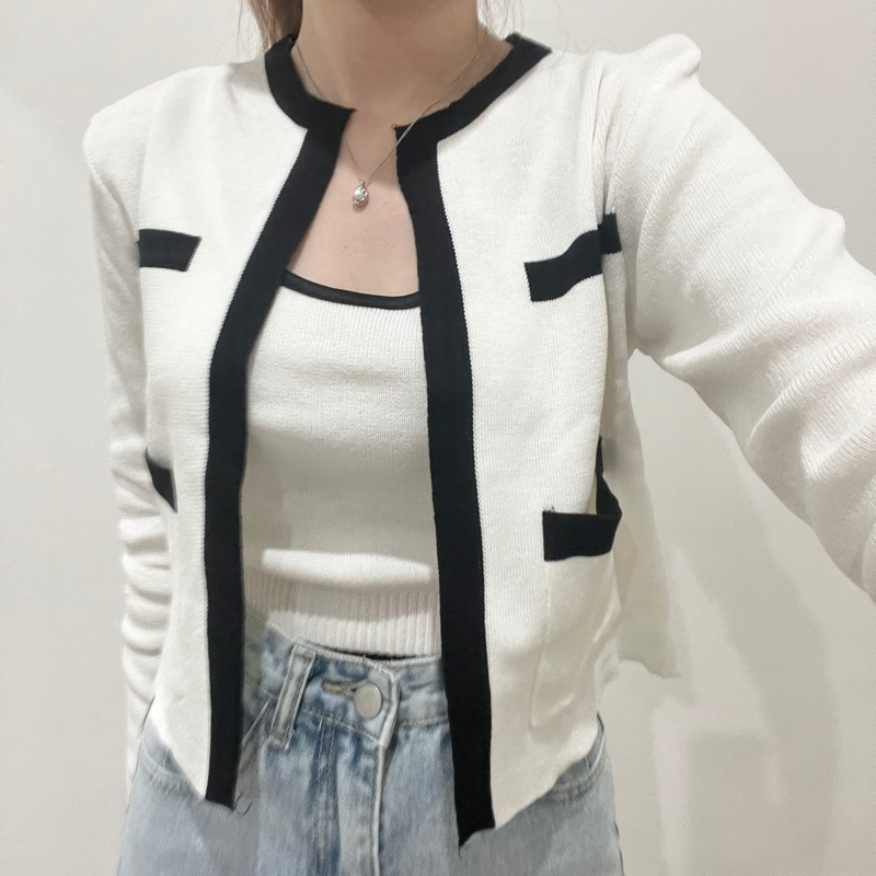 CLOTHIER | Jisoo Cardigan Set (Tanktop + Outer)