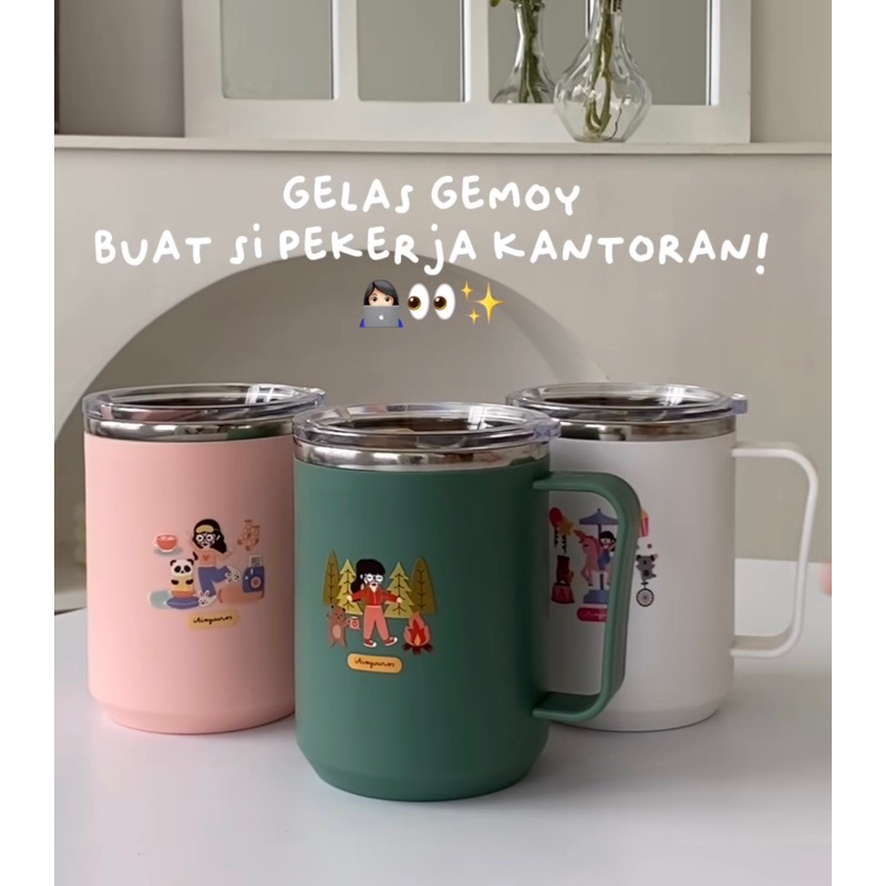 Mug Stainless Sally | Tumbler Kopi | Cup Stainless Steel