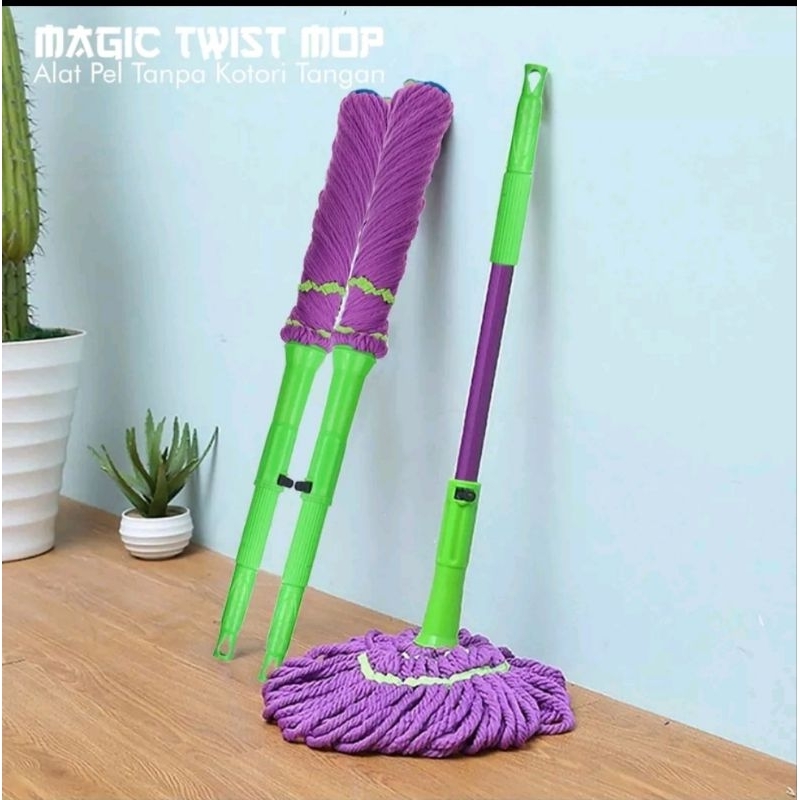 Twist Mop Alat pel lantai serbaguna otomatis praktis twist mop magic pembersih lantai