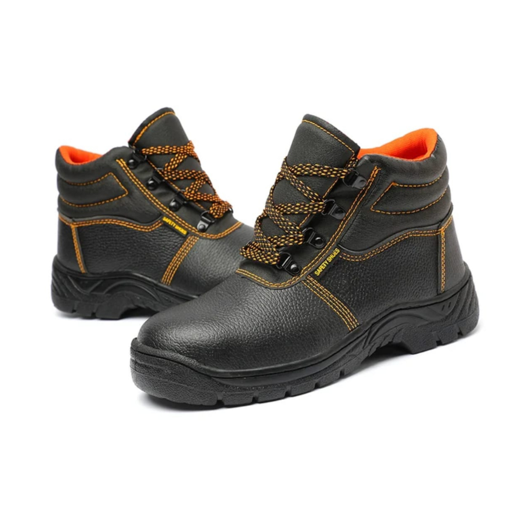 SEPATU SAFETY SHOES HIGH SSL 588 MURAH BERKUALITAS SEPATU KERJA PALING MURAH BLACK HITAM ORANGE MURAH ANTI SLIP TIDAK LICIN