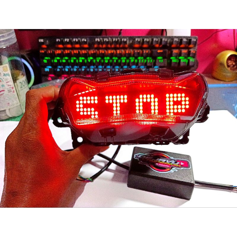 STOPLAMP RUNINGTEXT ANIMASI AEROX NEW + APLIKASI