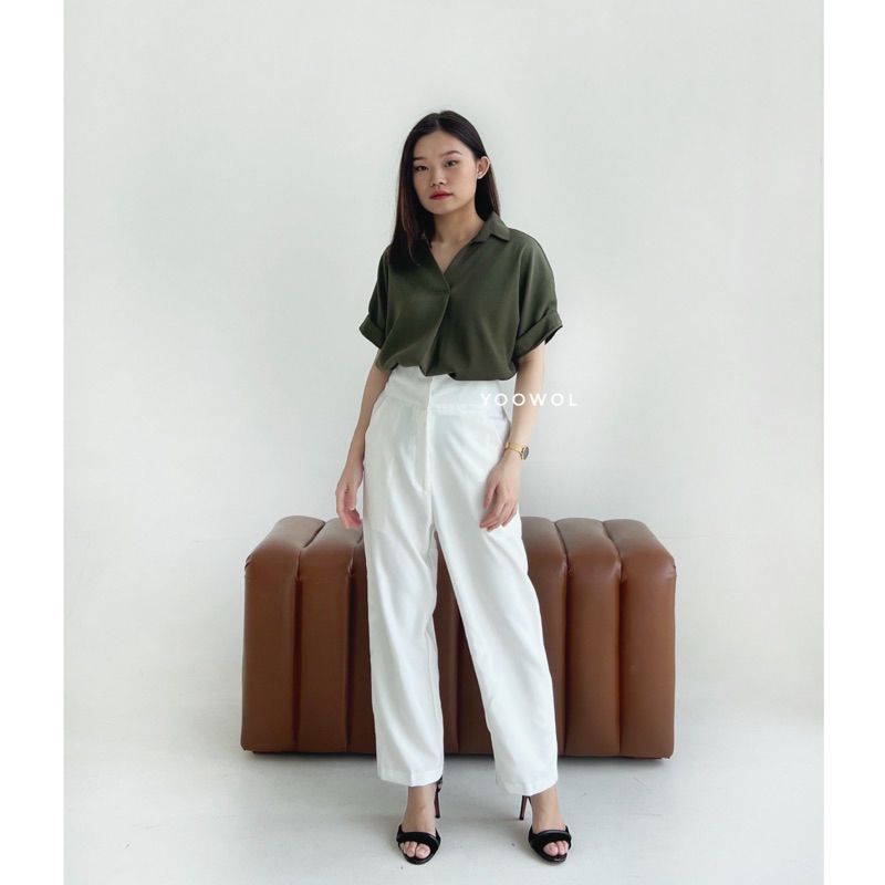 YOOWOL Sara Shirt / Kemeja Basic Shirt Wanita