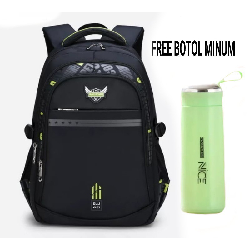 GGS Tas Sekolah Anak Laki Laki Sd Smp Sma Ransel Kerja ORIGINAL Tas Sekolah Anak Laki BackPack IMPORT FREE BOTOL KACA