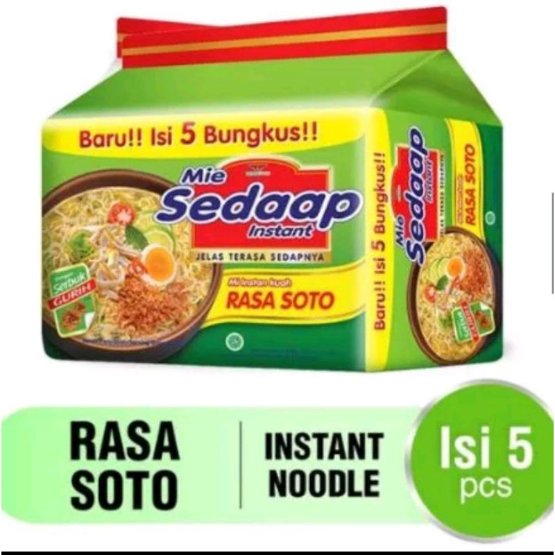 

SEDAAP MIE INSTAN rasa soto 75gram isi 5bks