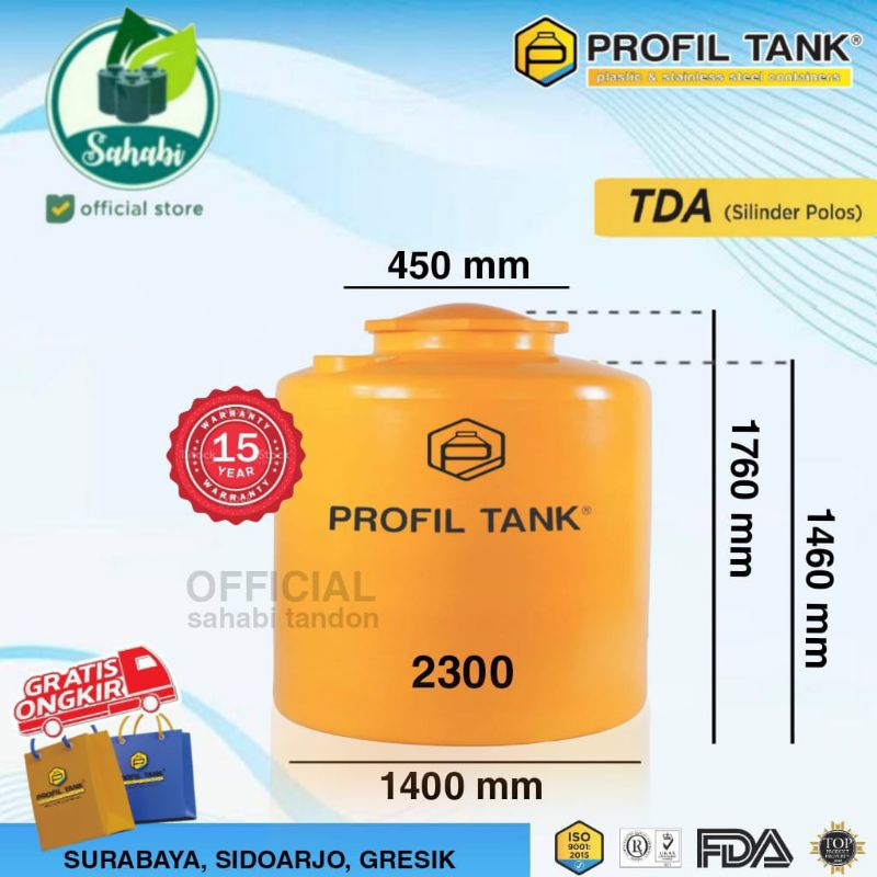 Tandon Air / Tangki Air / Toren Air PROFIL TANK Ukuran 2300 Liter Invoice