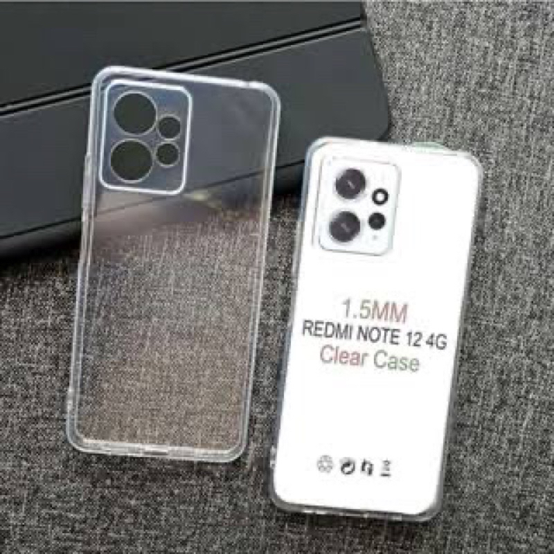 Space Protect Camera Case Xiaomi Redmi Note 12 4G SoftCase Tebal Transparant