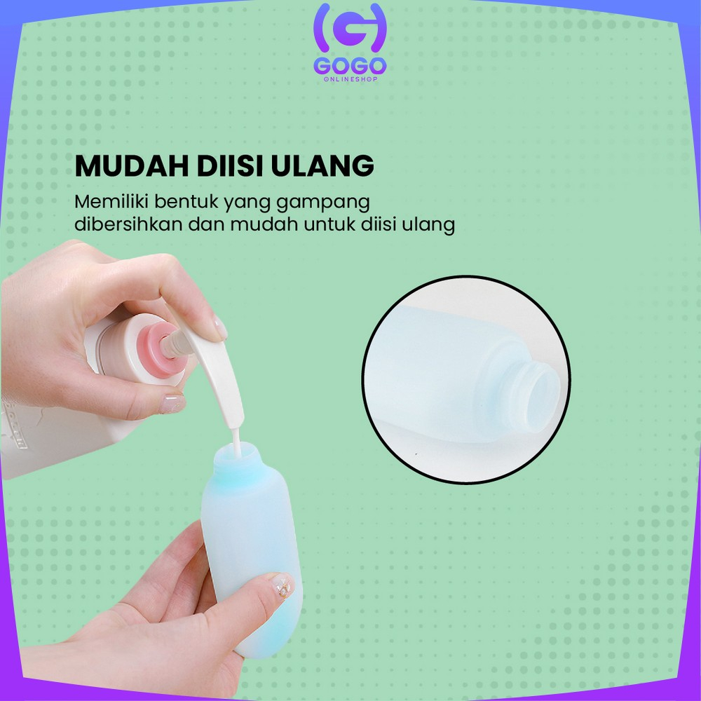 GOGO-C852 Botol Travel Portable Tempat Sabun Cair Botol Sabun Lotion Travelling / Travel Botol Refill Plastik Fliptop Tempat Isi Ulang Cosmetic