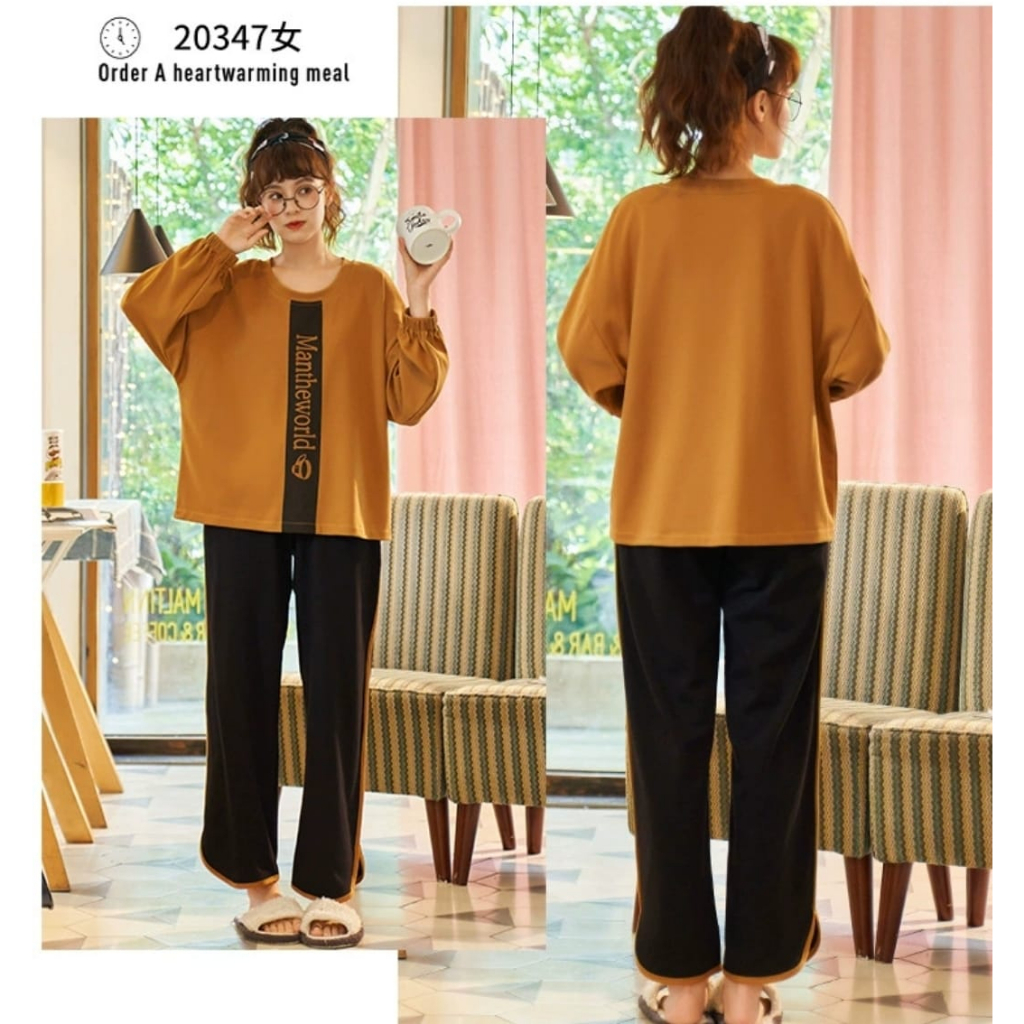 piyama baju tidur kaos tebal import pp