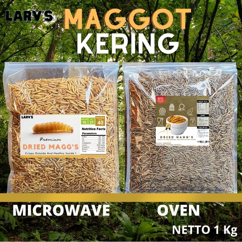 Ulat Maggot Kering 1 Kg Microwave / Oven