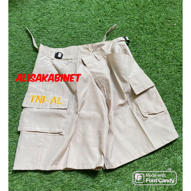 Celana Pendek Lari Cream TNI AL