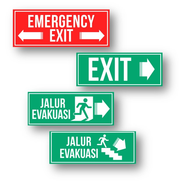 

Stiker Jalur Evakuasi | Stiker Exit | Stiker Emergency Exit