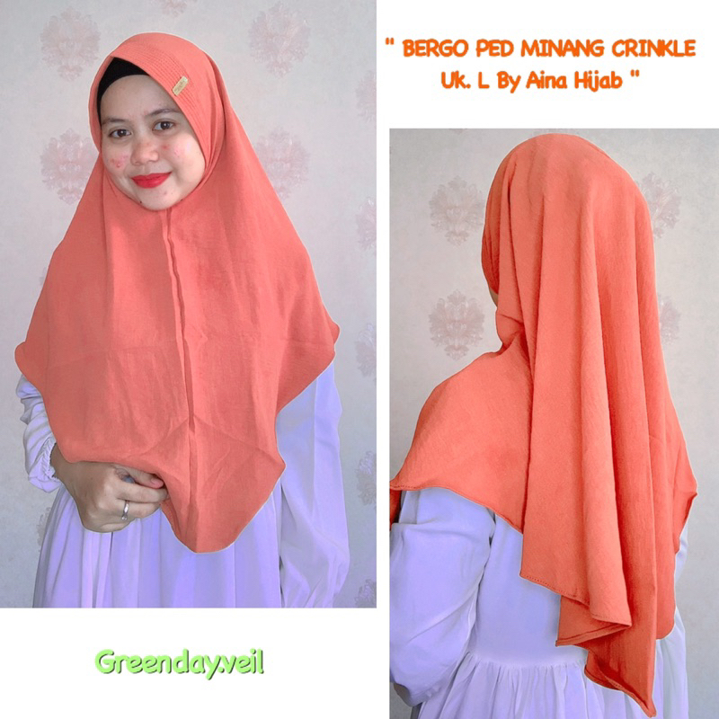 BERGO PED CRINKLE MINANG UK L BY AINA HIJAB