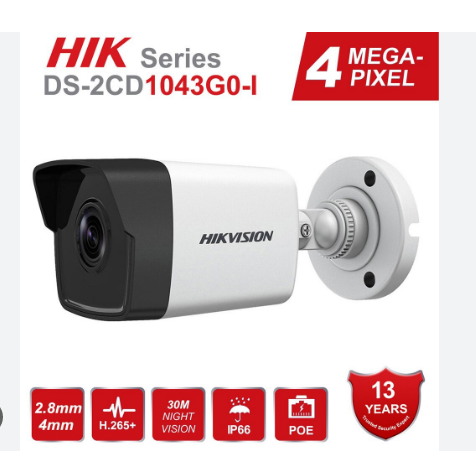 HIKVISION IP CAM  4 MP OUTDOOR DS-2CD1043G0E-I BULLET