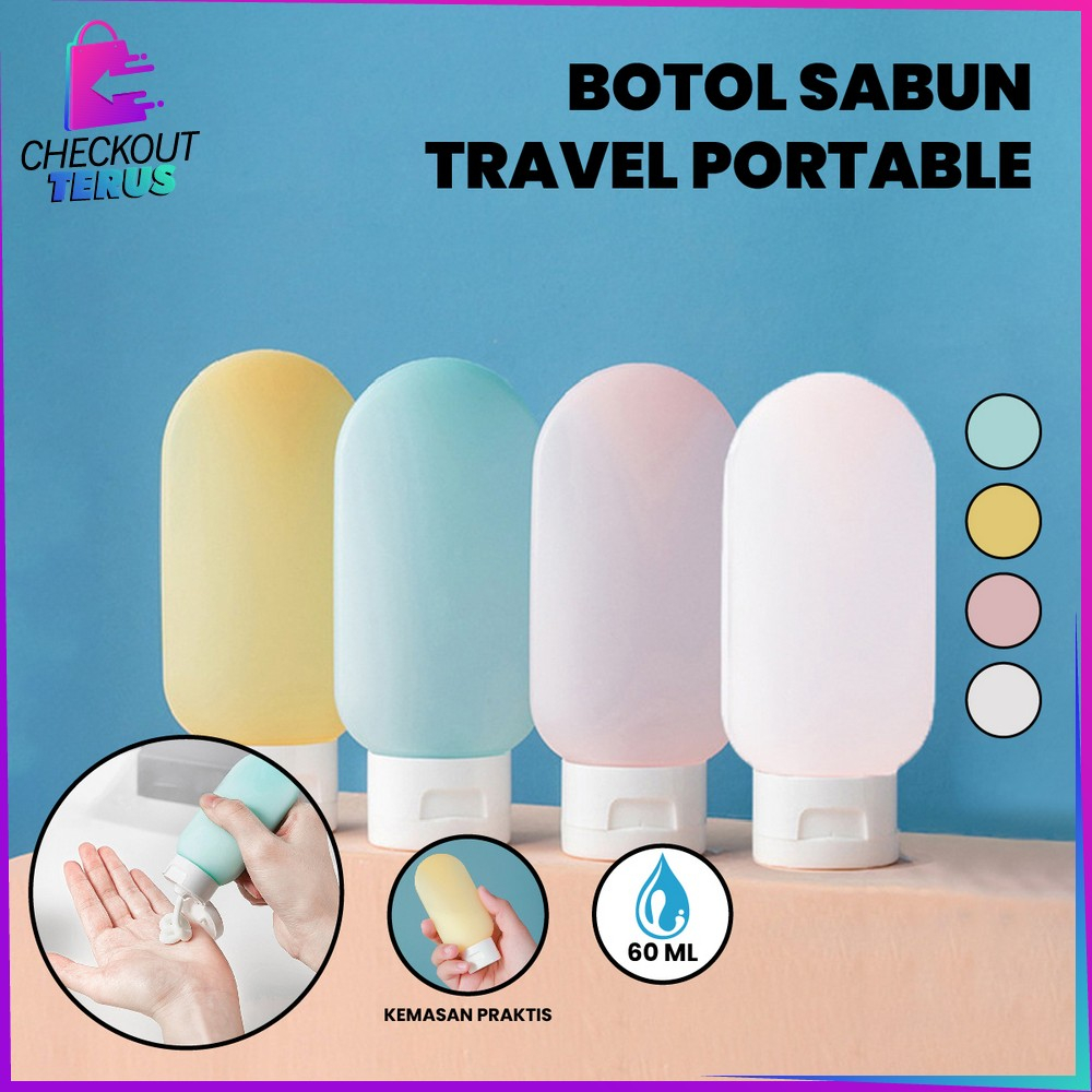 CT C852 Botol Travel Portable Fliptop Tempat Sabun Cair Bahan Plastik Botol Tempat Isi Ulang Cosmetic Botol Refill Sabun Lotion Travelling