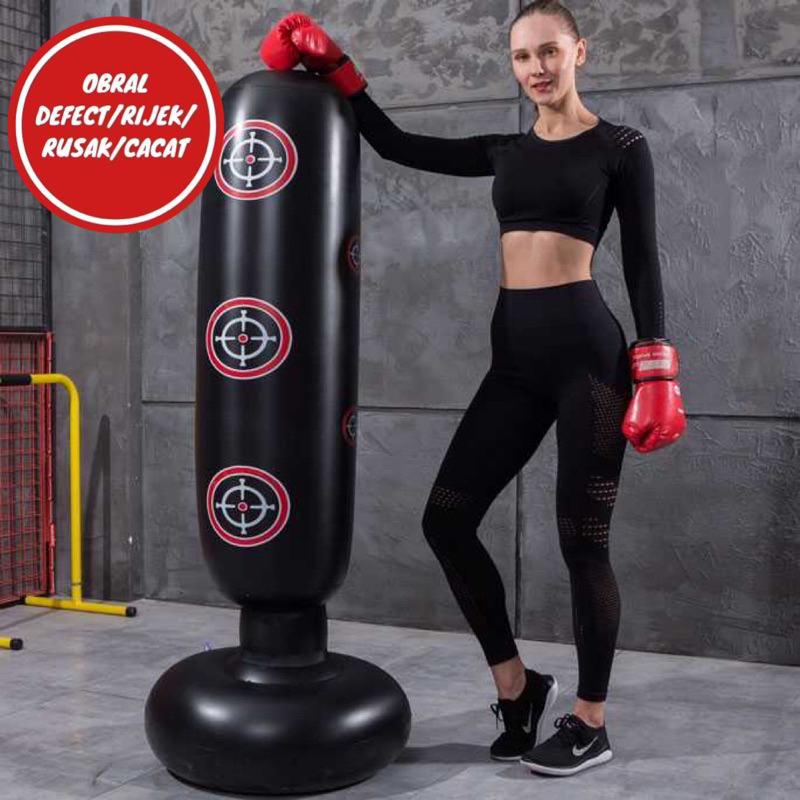 [OBRAL RIJEK] Vertical Punching Bag Tiang Samsak Tinju Inflatable 1.6M - DS0097