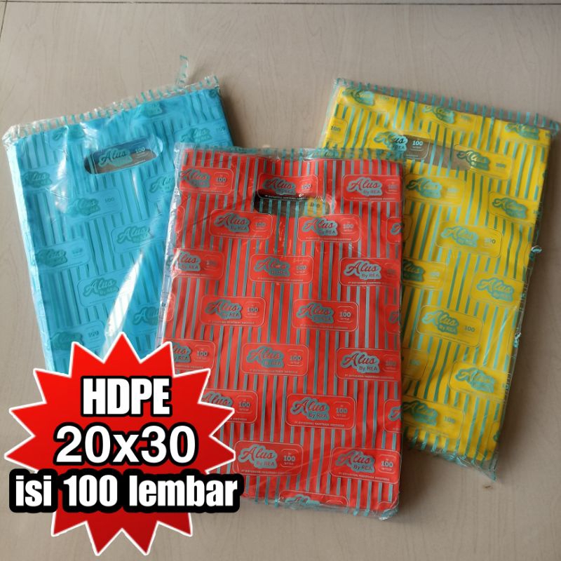 

( isi 100 lembar ) Plastik Plong HDPE Alus by REA 20X30 pond oval shopping bag