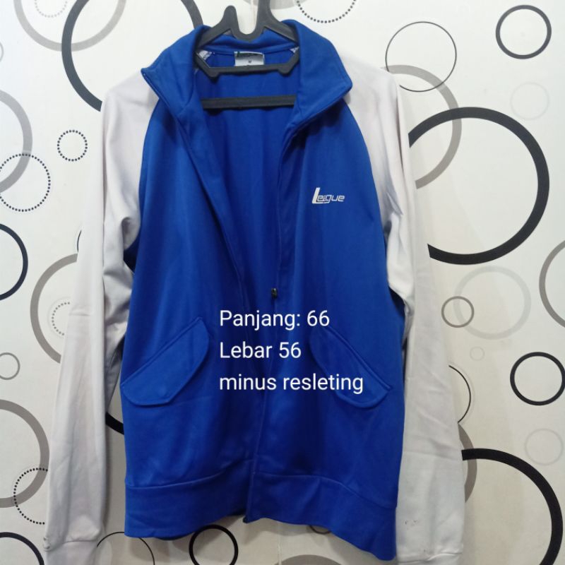 Jaket Pria Wanita League Original Biru Putih