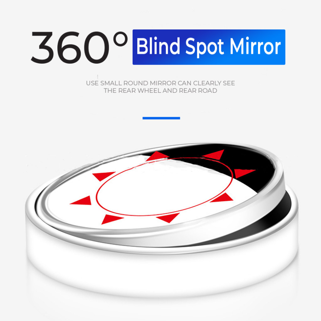 2Pcs Blind Spot Mirror Adjustable Kaca Spion Mobil 360° HD Mini HM036 - ACS