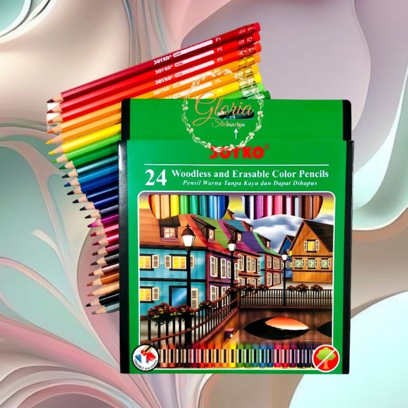 

Joyko Erasable pencil 24 color CP 115Joyko/ Joyko pensil 24 warna panjang CP 115
