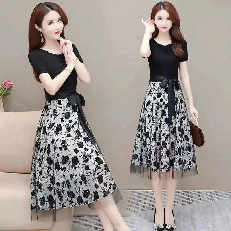 Dress Pola TuTu Tile Bintik Bintik Polkadot M452