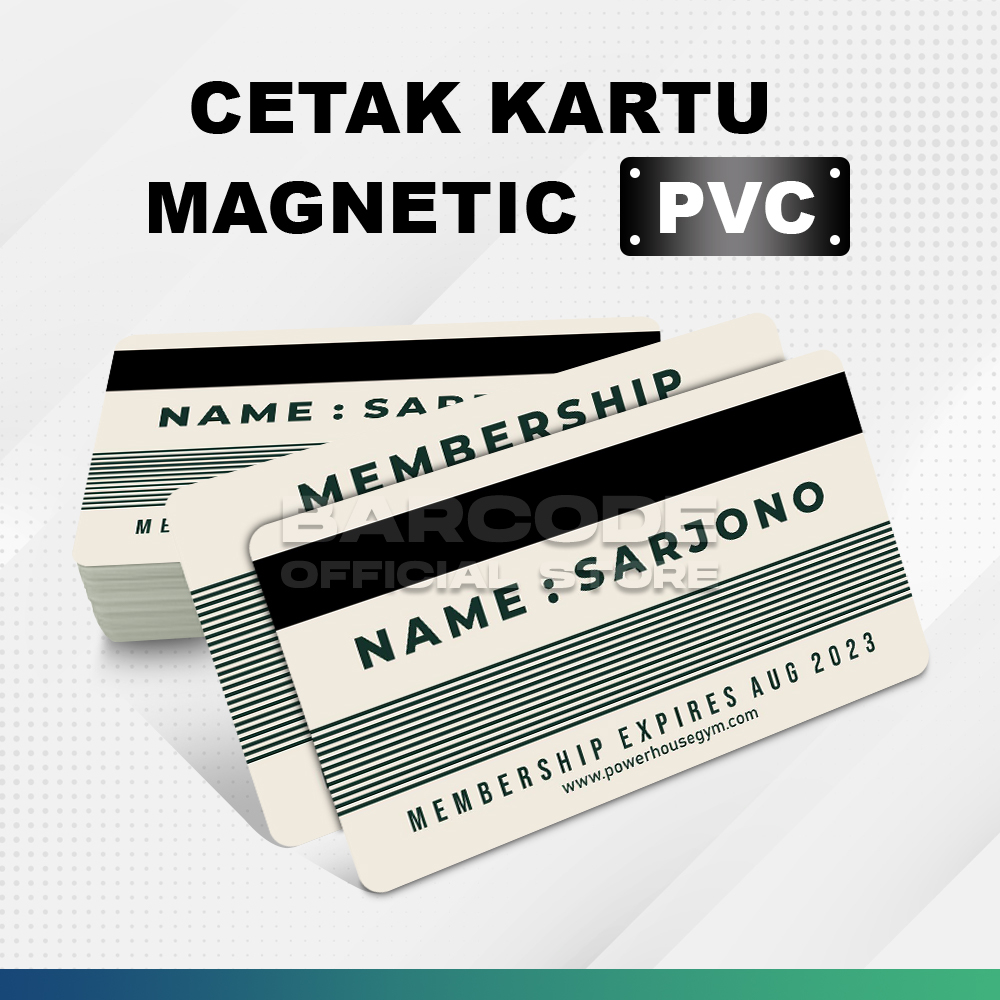 

Custom Preprinted Card Kartu Member Anggota PVC Magnetic Black Mark 100 Pcs