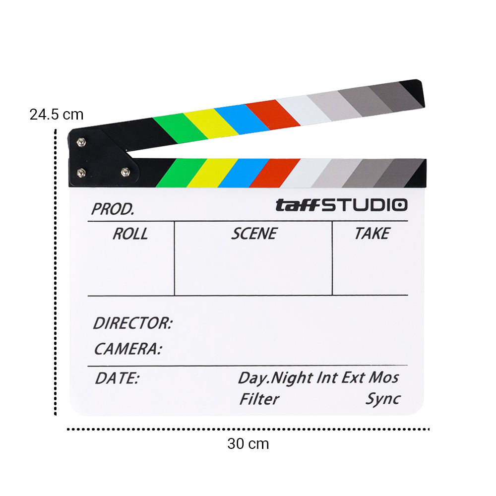 TaffSTUDIO Profesional Clapper Board Colorful Acrylic - TS-3EL