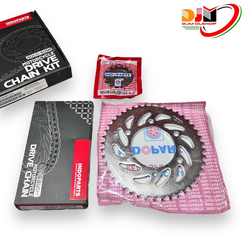 Gear Set Gir Paket Scorpio Merek Indoparts Original 428SB 118L 44T 15T