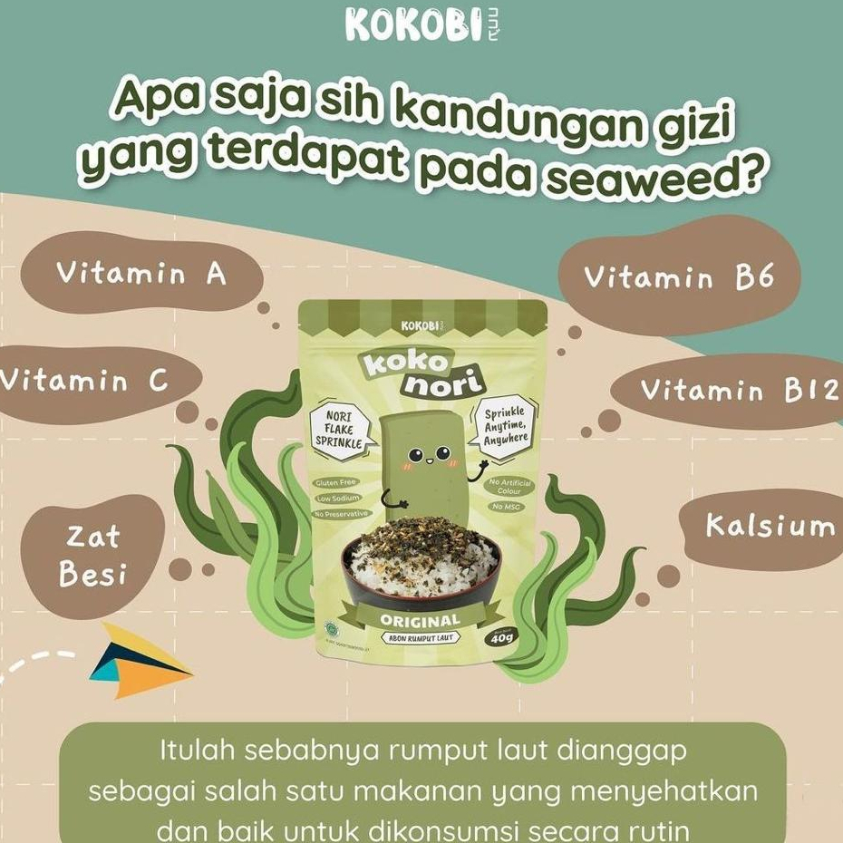 Abe Food Kokobi Koko Nori 40Gr - Abon Rumput Laut - Makanan anak