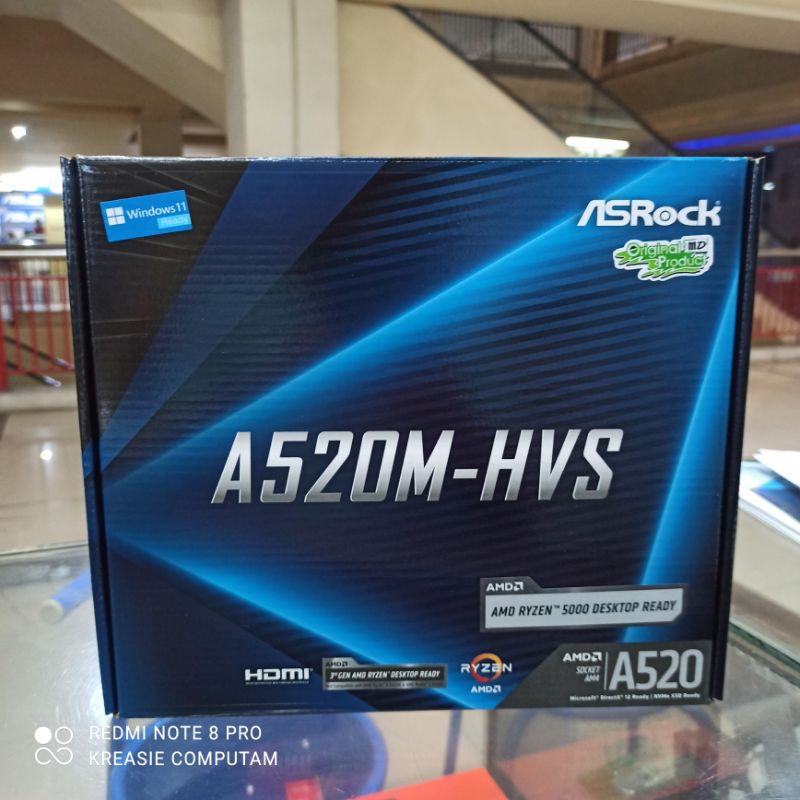 MOTHERBOARD ASROCK A520M AM4 AMD RYZEN